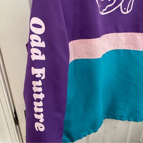 OF Odd Future Qt Zip Pullover Hoodie Blue & Purple - Picture 10 of 13